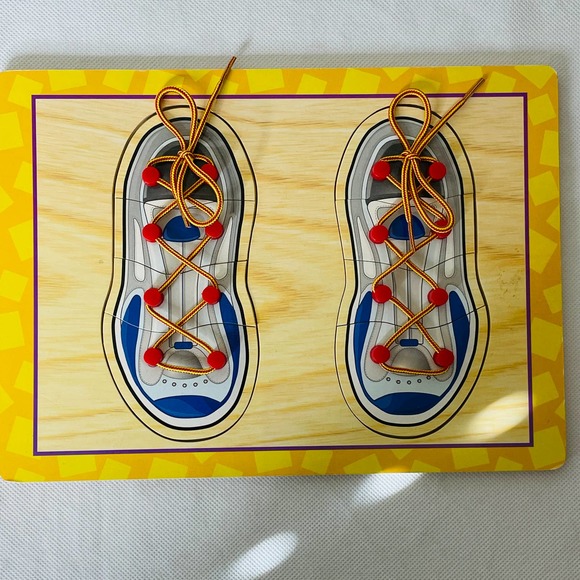 Unknown Other - Kid's Learn To Tie Your Shoes Wood Puzzle Set With Laces
